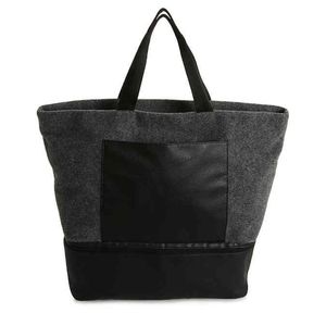 Wool Felt bag with extra compartment for shoes